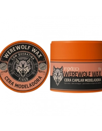 CERA CAPILAR FIXED 55G MODELADORA COM QUERATINA WEREWOLF