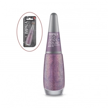 ESMALTE IMPALA VIVA AME BRILHE SEU PODER GLITER 3D COM BLISTER 937