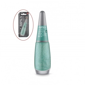 ESMALTE IMPALA VIVA/AME BRILHE PRONTA PRA TUDO GLITER 3D COM BLISTER 938