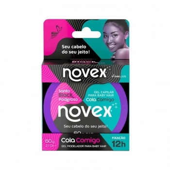 GEL MODELADOR EMBELLEZE NOVEX 60G BABY HAIR SANTO BLACK
