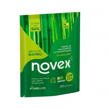 CREME TRATAMENTO EMBELLEZE NOVEX 300G REFIL BROTO BAMBU