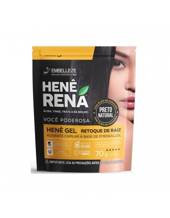 RENA HENE GEL EMBELLEZE 70G PRETO NATURAL RETOQUE RAIZ