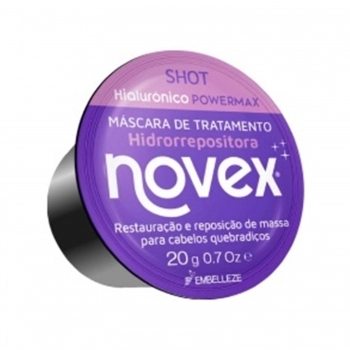 MASCARA TRATAMENTO NOVEX 20G SHOT HIALURONICO