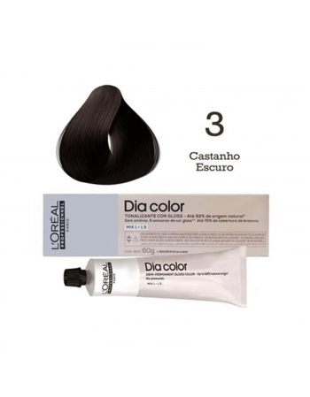 TONALIZANTE LOREAL DIA COLOR PROFISSIONAL INDIVIDUAL 3 CASTANHO ESCURO
