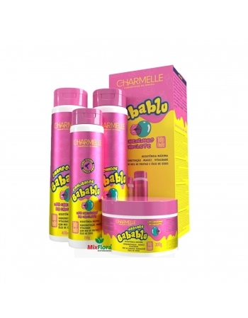 KIT SHAMPOO+CONDICIONADOR+MASCARA+FINALIZADOR CHARMELLE BABABLU TUTTI FRUTTI