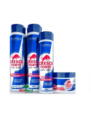 KIT SHAMPOO+CONDICIONADOR+MASCARA+LEAVE-IN CHARMELLE CRESCE FORTE