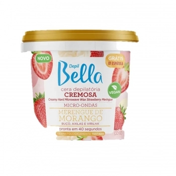 CERA MICRO ONDAS DEPIL BELLA 100G MERENGUE DE MORANGO