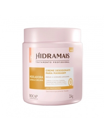CREME PARA MASSAGEM HIDRAMAIS 1KG MODELADORA CAFEINA CURCUMA