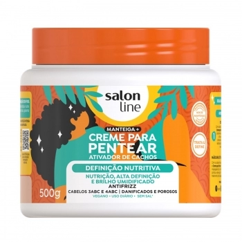 CREME DE PENTEAR SALON LINE 500G ATIVADOR CACHO DEFINICAO NUTRITIVA