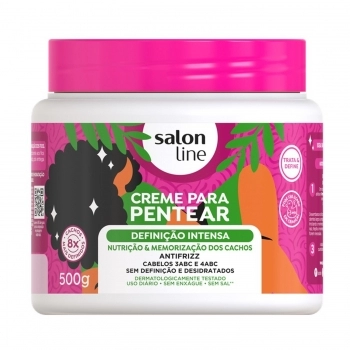 CREME DE PENTEAR SALON LINE 500G DEFINICAO INTENSA