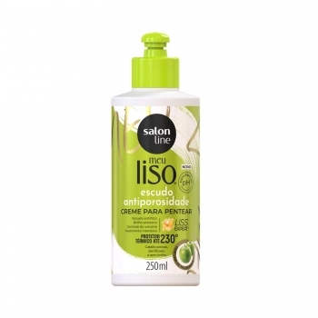 CREME DE PENTEAR SALON LINE 250ML MEU LISO ESCUDO ANTIPOROSIDADE