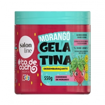 GELATINA SALON LINE 550G TO DE CACHO KIDS ATIVADORA CHEIRINHO DE MORANGO