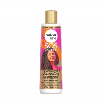 ACIDIFICANTE SALON LINE 300ML SOS CACHOS D REP PRONTA ANTIPOROSIDADE