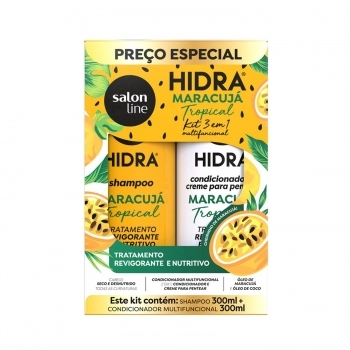 KIT SHAMPOO+CONDICIONADOR SALON LINE 300ML HIDRA MARACUJA