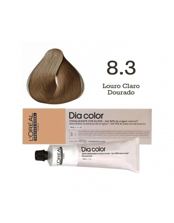 TONALIZANTE LOREAL DIA COLOR PROFISSIONAL INDIVIDUAL 8.3 LOURO CLARO DOURADO