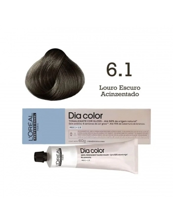 TONALIZANTE LOREAL DIA COLOR PROFISSIONAL INDIVIDUAL 6.1 LOURO ESCURO ACINZENTADO