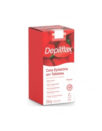 CERA QUENTE DEPILFLAX 250G TABLET MORANGO