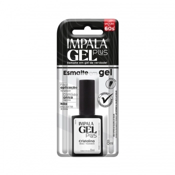 ESMALTE IMPALA GEL PLUS CRISTALINA TRANSPARENTE COM BLISTER 003