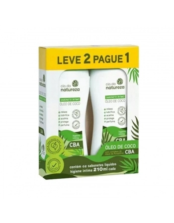 KIT SABONETE LIQUIDO CIA NATUREZA INTIMO 210ML L2P1 OLEO DE COCO