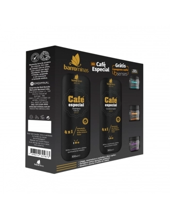 KIT SHAMPOO+CONDICIONADOR B MINAS 300ML CAFE GRATIS CRONOGRAMA CAPILAR B SENSES