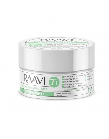 GEL HIDRATANTE FACIAL RAAVI 100G REFRESCANTE 7X1