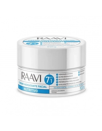 CREME HIDRATANTE FACIAL RAAVI 100G NUTRITIVO 7X1