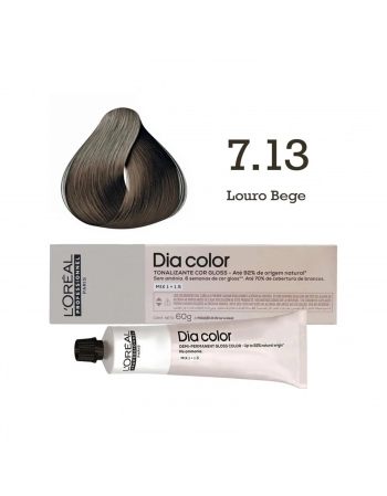 TONALIZANTE LOREAL DIA COLOR PROFISSIONAL INDIVIDUAL 7.13 LOURO BEGE