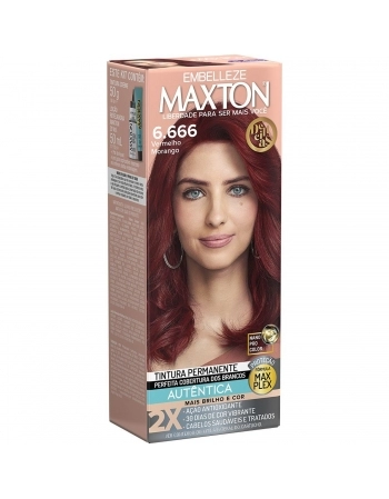 TINTURA MAXTON KIT PRATICO 6.666 VERMELHO MORANGO