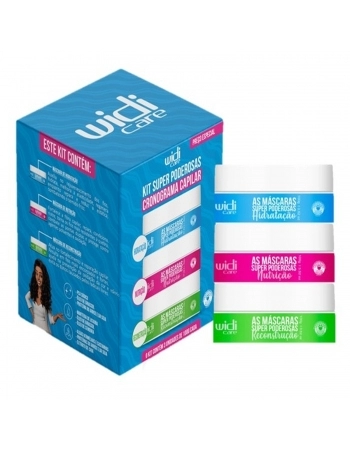 KIT SUPER PODERESOS WIDI CARE 3X100G CRONOGRAMA CAPILAR