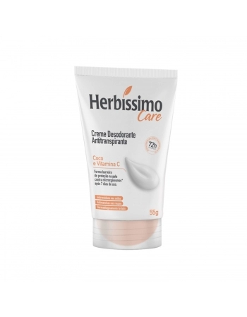 DESODORANTE CREME BISNAGA HERBISSIMO 55G COCO/VITAMINA C