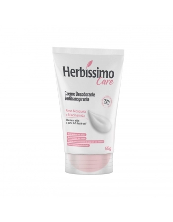 DESODORANTE CREME BISNAGA HERBISSIMO 55G ROSA MOSQUETA/NIACINAMIDA