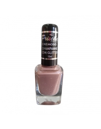 ESMALTE PRISCILA 10ML SEM BLISTER GLITER CHAMPAGNE 2837
