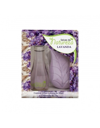 ESTOJO AROMATICA SEIVAS NATUREZA DEO COLONIA 60ML + SB75G LAVANDA