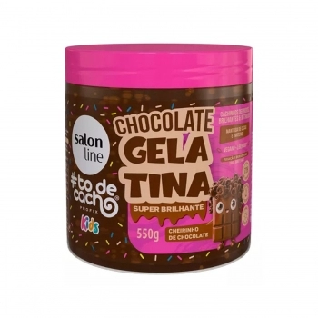 GELATINA SALON LINE 550G TO DE CACHO KIDS SUPER BRILHANTE CHEIRINHO DE CHOCOLATE