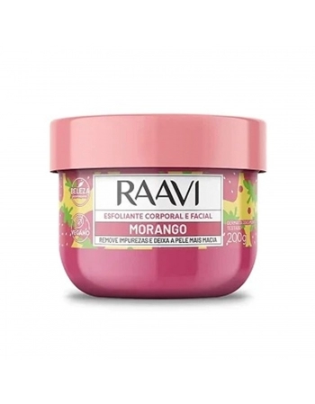 CREME ESFOLIANTE CORPORAL FACIAL RAAVI 200G MORANGO