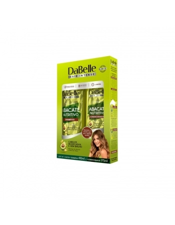 KIT SHAMPOO+CONDICIONADOR DABELLE 410/175ML ABACATE NUTRITIVO