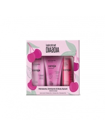 KIT HIDRATANTE+ESFOLIANTE+BODY SPLASH LABOTRAT 190/150/190 DIA/DIA CEREJA