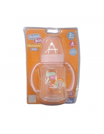 MAMADEIRA LOLLY KINDY 13165 F BITA COM ALCA 250ML SILICONE BLISTER ROSA