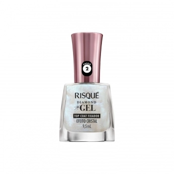 ESMALTE RISQUE DIAMOND GEL TOP COAT EFEITO CRISTAL SEM BLISTER