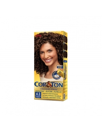 TINTURA NIELY COR&TON KIT 4.3 CASTANHO MEDIO DOURADO