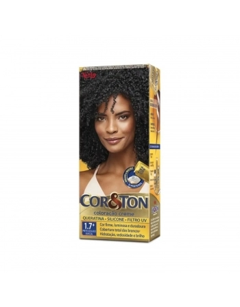 TINTURA NIELY COR&TON KIT 1.7 PRETO AZULADO ESPECIAL