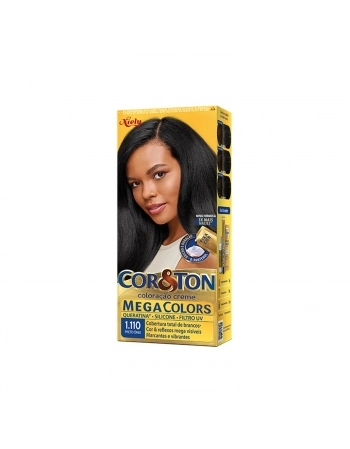 TINTURA NIELY COR&TON KIT 1.110 PRETO ONIX