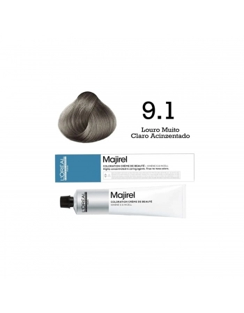 TINTA LOREAL MAJIREL PROFISSIONAL IND 9.1 LOURO MTO CLARO ACINZENTADO