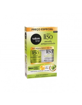 KIT SHAMPOO 300ML + CONDICIONADOR 200ML SALON LINE ESCUDO ANTIPOROSIDADE