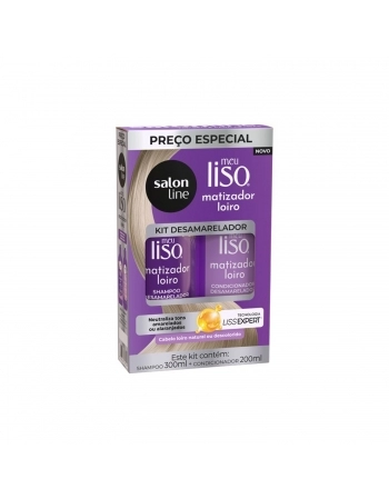 KIT SHAMPOO 300ML + CONDICIONADOR 200ML SALON LINE MATIZADOR LOIRO
