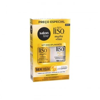 KIT SHAMPOO 300ML + CONDICIONADOR 200ML SALON LINE MEU LISO MUITO + LISO