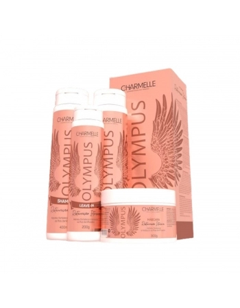 KIT SHAMPOO+CONDICIONADOR+MASCARA+FINALIZADOR CHARMELLE OLYMPUS