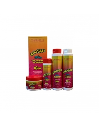 KIT SHAMPOO+CONDICIONADOR+MASCARA+FINALIZADOR CHARMELLE BABALISSA CHEIRINHO DE MELISSA