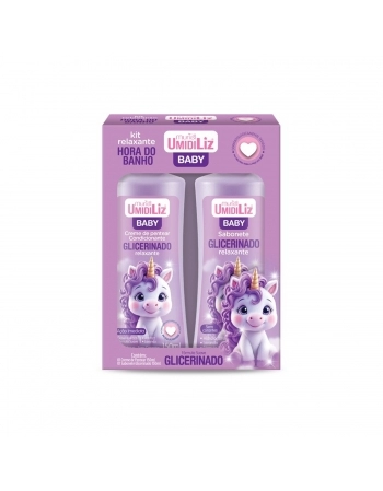 KIT INFANTIL MURIEL CREME PENTEAR+SABONETE LIQUIDO 150ML UMIDILIZ BABY LAVANDA