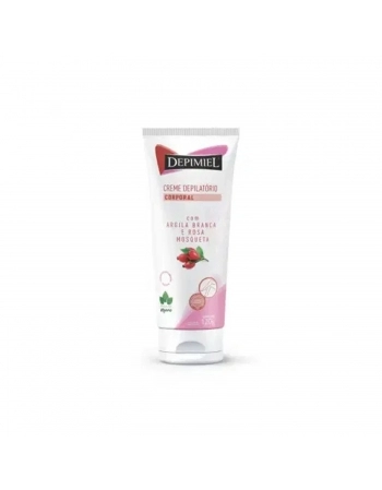 CREME DEPILATORIO CORPORAL DEPIMIEL 120G ARGILA BRANCA E ROSA MOSQUETA